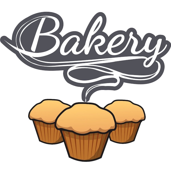 Safety Sign, 9 in Height, Vinyl, 6 in Length, Bakery, D-DC-16-Bakery